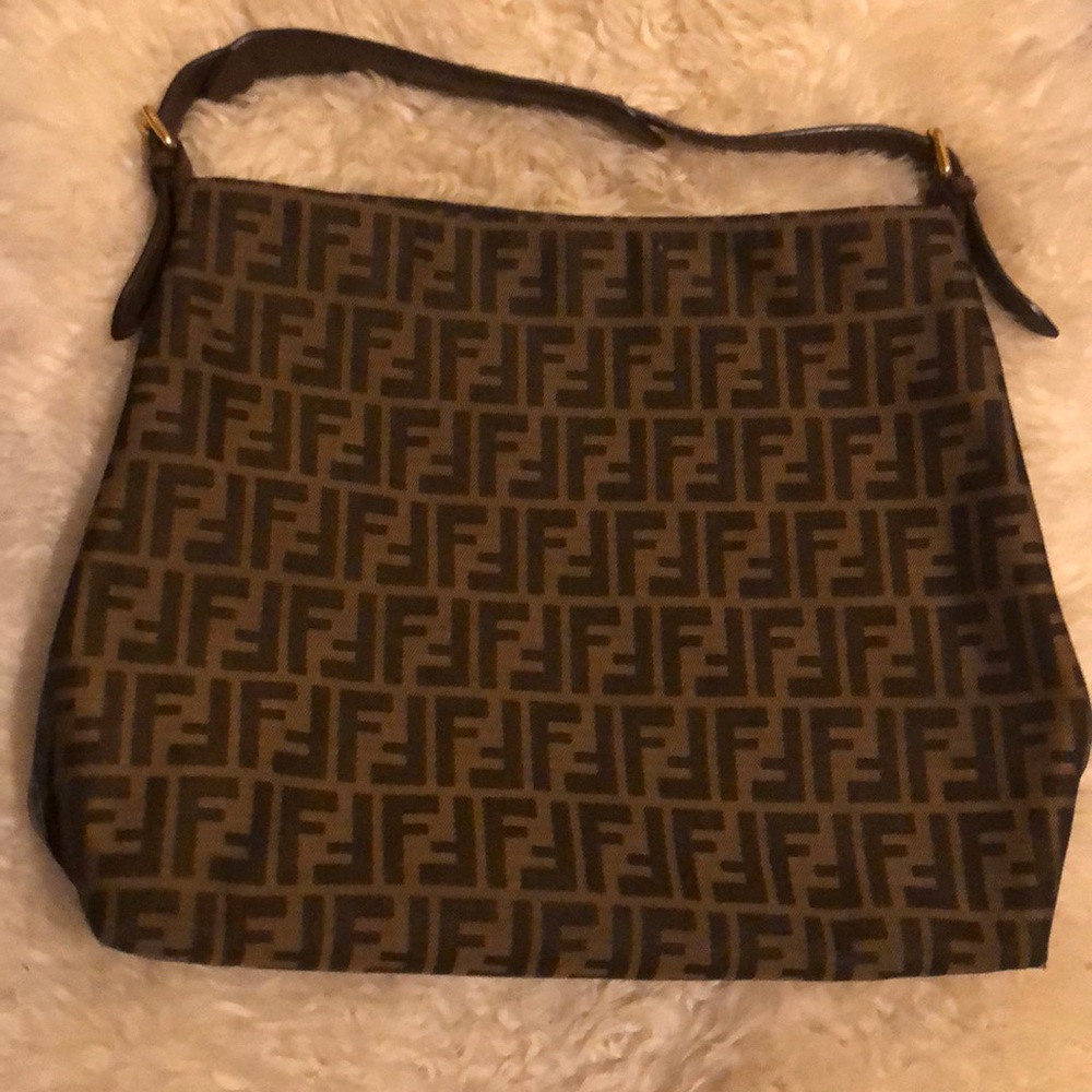 Brown Fendi tote bag